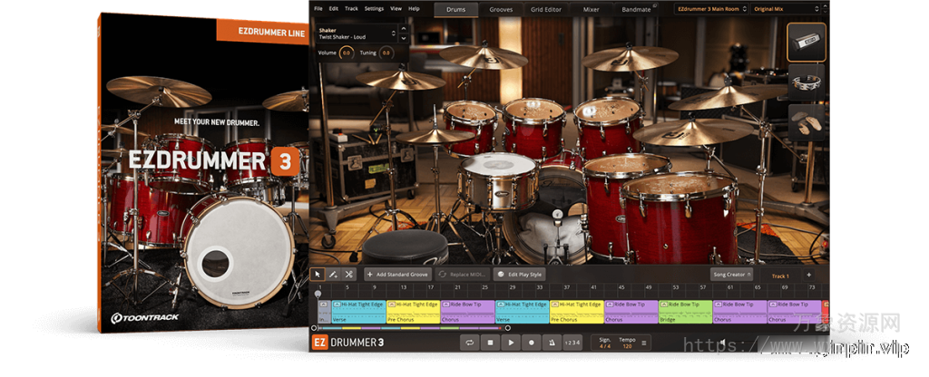 [66套架子鼓] Toontrack EZdrummer 3 v3.0.6 CE [WiN, MacOSX]（140G）