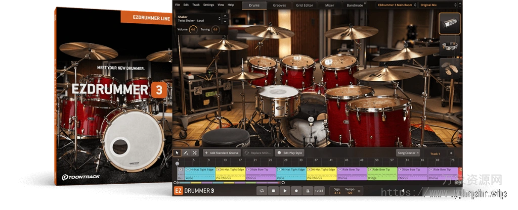[66套架子鼓] Toontrack EZdrummer 3 v3.0.6 CE [WiN, MacOSX]（140G）