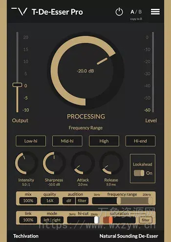 [AI音频修复插件] Techivation T-DeEsser Pro v1.1.8 [WiN]（3.52Mb）