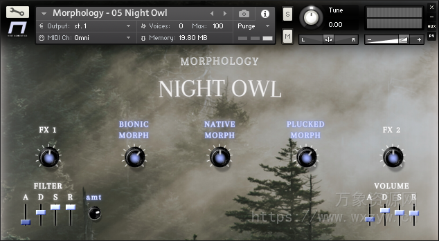 [多重采样乐器音源]NEST Acoustics Morphology [KONTAKT]（3.7GB）