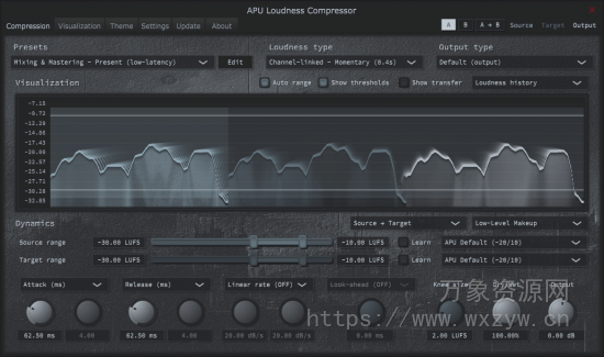 [响度压缩器插件]APU Software APU Loudness Compressor v2.3.2 [WiN, MacOSX]（100.3Mb）