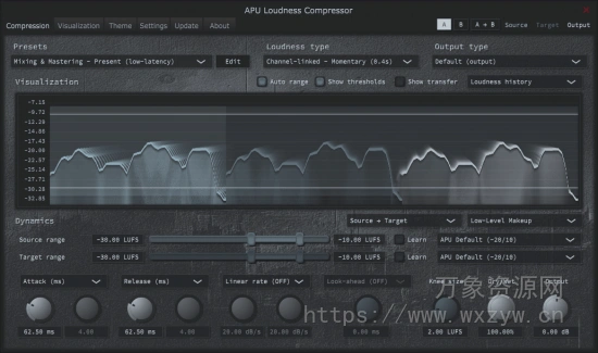[响度压缩器插件]APU Software APU Loudness Compressor v2.3.2 [WiN, MacOSX]（100.3Mb）