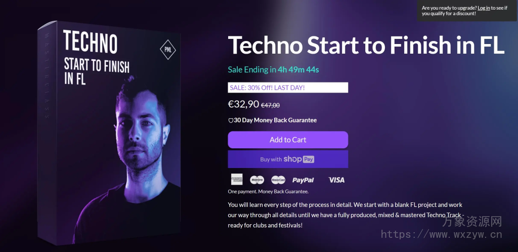 [中文字幕|Techno风格从零开始制作课程+奖金] Production Music Live Techno Start to Finish in FL + Bonuses TUTORiAL（4.27Gb）