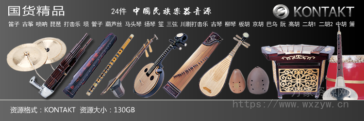 [空音中国民族乐器套装]Kong Audio Chinee Orchestra 2.2 [KONTAKT]（130Gb）