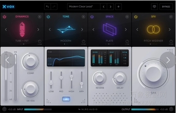 [智能人声混音插件]Nuro Audio Xvox v1.1.1 U2B [MacOSX]（274Mb）