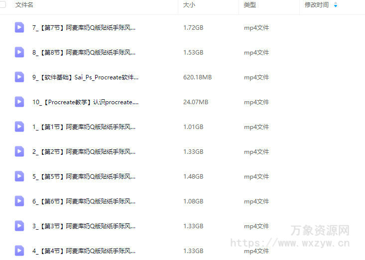 阿麦库奶Q版贴纸手账风插画团练2025【画质还行只有视频】