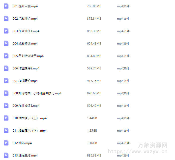 子子川川无穷尽也2024二次元色彩构成插画班第1期【画质不错只有视频】