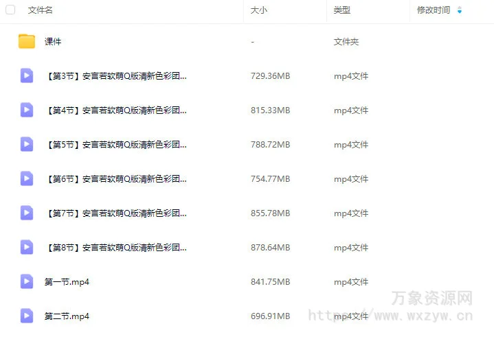 安言若第2期软萌Q版&清新色彩团练2024【画质高清有课件】
