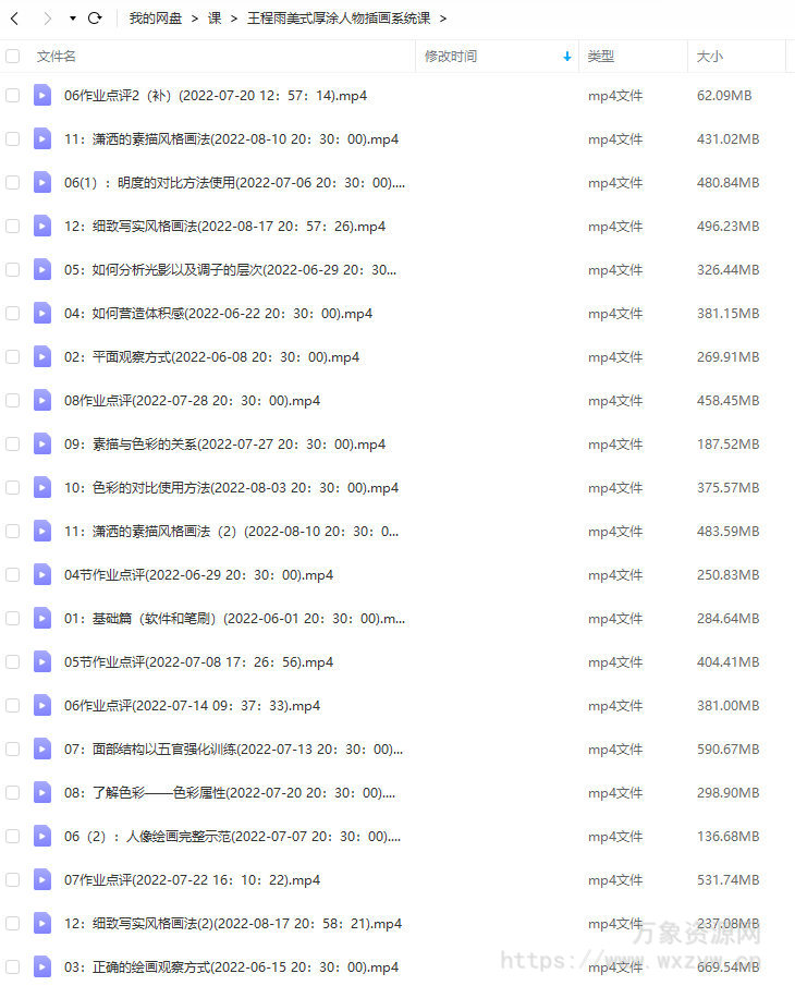 阿妹艺术王程雨2022写实厚涂插画系统课【画质不错只有视频】