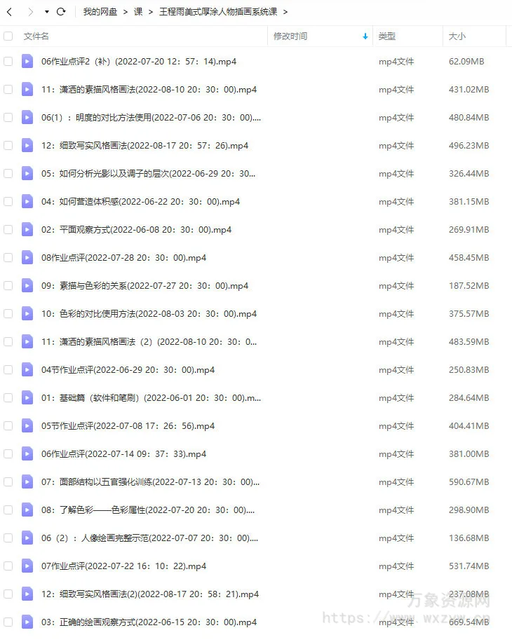 阿妹艺术王程雨2022写实厚涂插画系统课【画质不错只有视频】