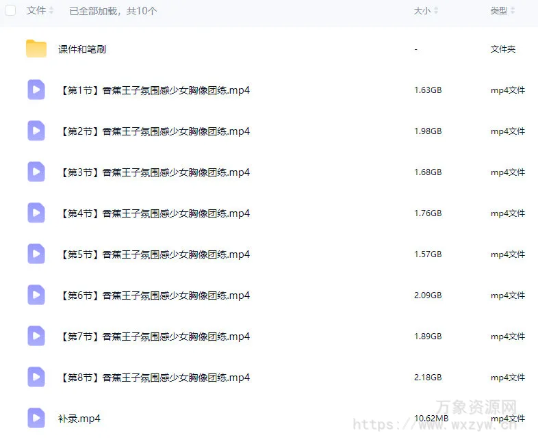 香蕉王子氛围感少女胸像团练2025年11月【画质不错有课件笔刷】