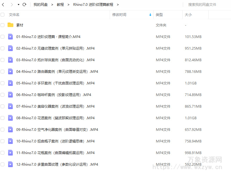 【云尚】Rhino7.0 进阶纹理篇【画质高清有素材】