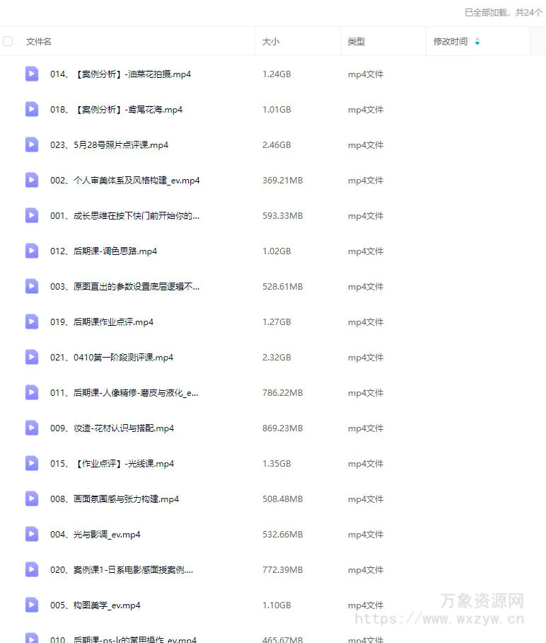 李觅青第7期人像摄影系统课2025【画质不错只有视频】