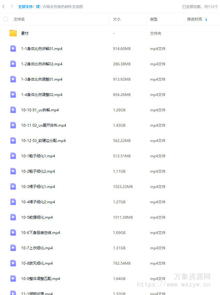 古风女性角色制作全流程【画质高清有素材】