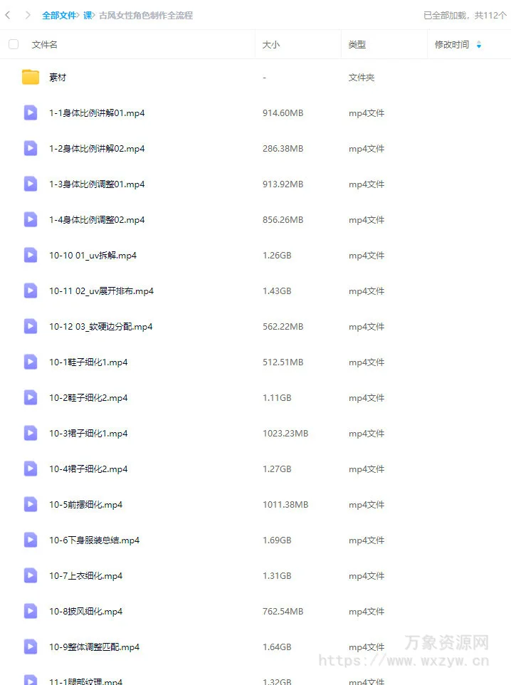 古风女性角色制作全流程【画质高清有素材】