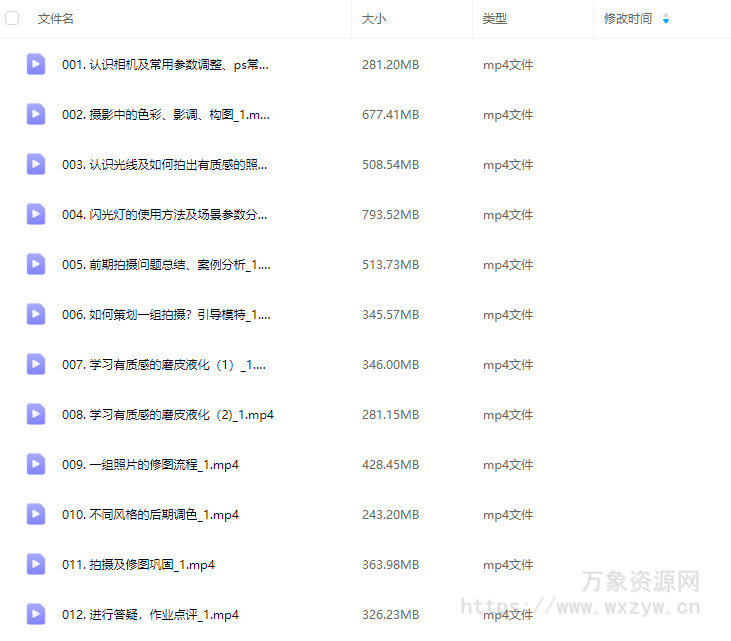 付景升人像摄影前后期2024年1月结课【画质还可以只有视频】