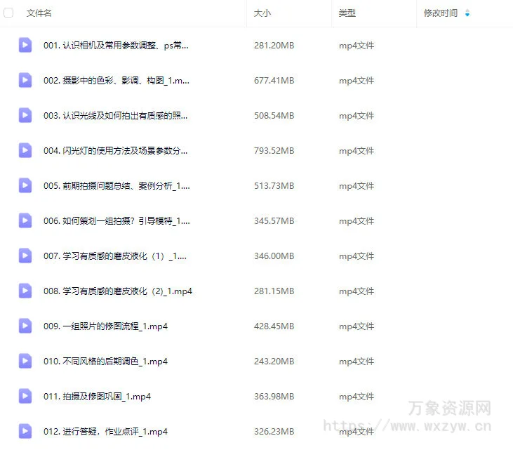 付景升人像摄影前后期2024年1月结课【画质还可以只有视频】