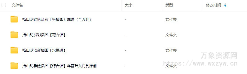拓山明钢笔淡彩课程合集【画质不错有课件】