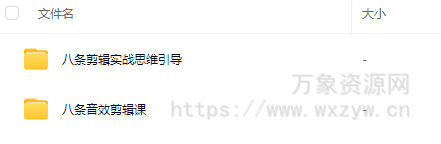 八条剪辑实战思维引导+八条音效剪辑课【画质不错有部分素材】