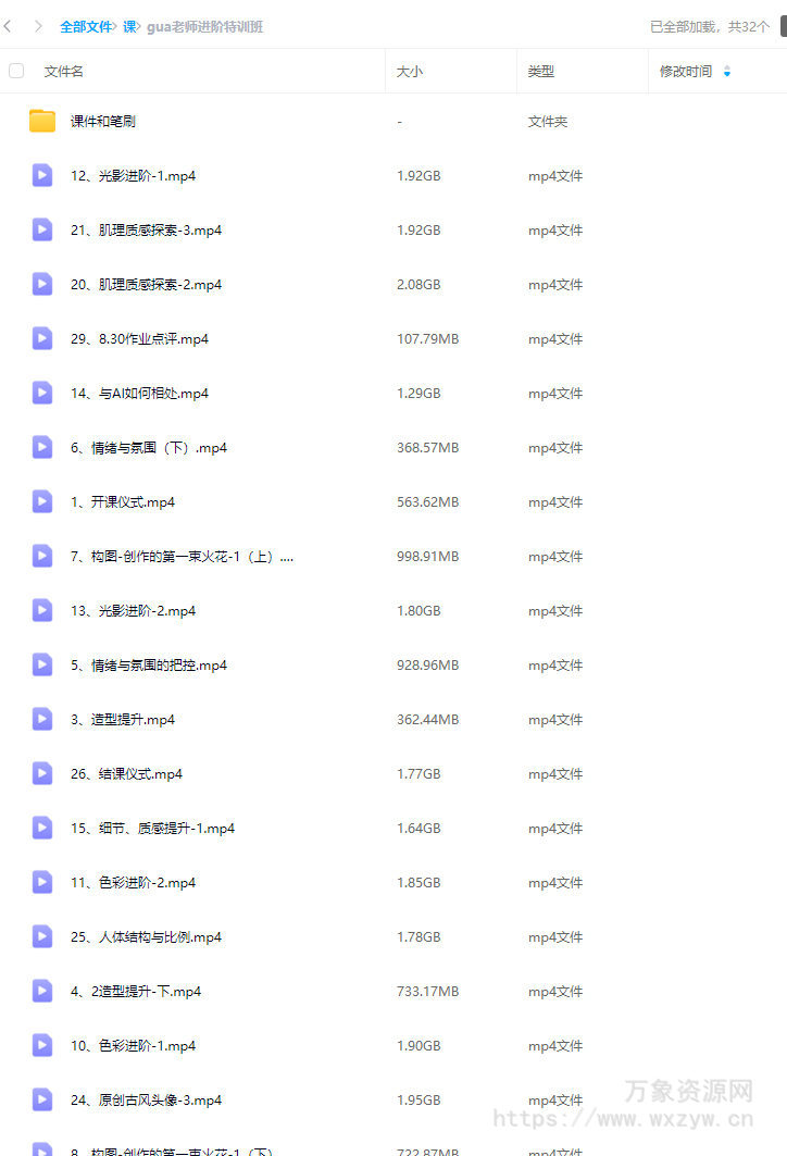 gua老师进阶特训班2023【画质高清有课件笔刷】