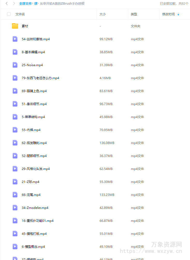 从零开始A菌的ZBrush手办建模课【画质高清有素材】