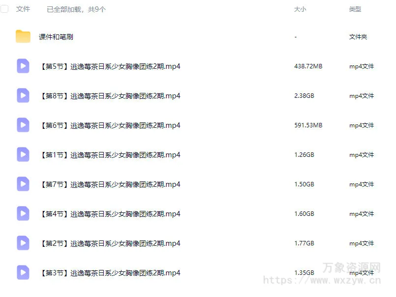 逃逸莓茶日系少女胸像团练第2期2026【画质高清有课件笔刷】