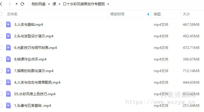 木缘口十2022水彩风插画创作专题班【画质不错只有视频】