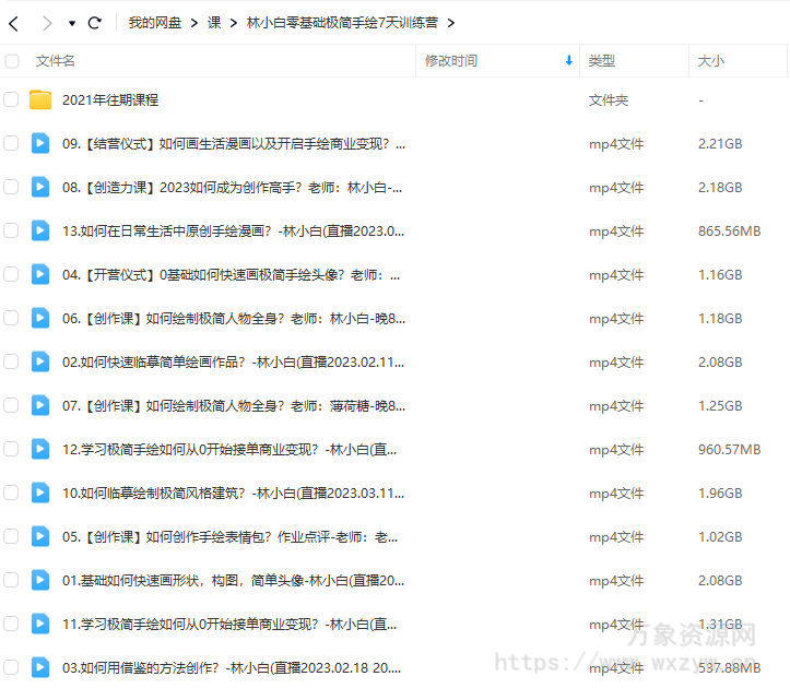【缺课】林小白零基础极简手绘7天训练营2023年2月【画质还行只有视频】