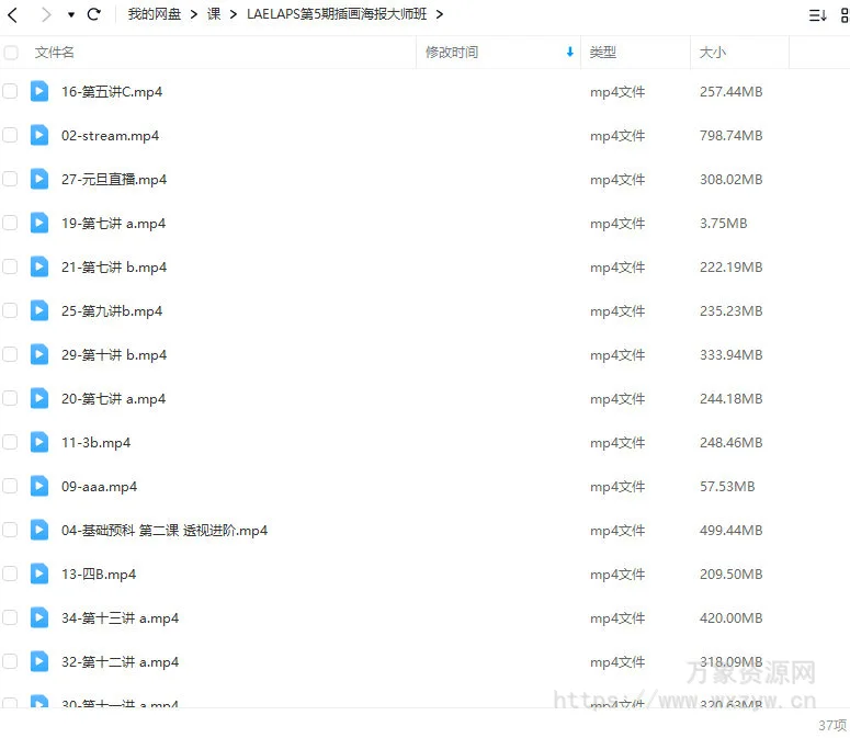 LAELAPS第5期插画海报大师班莱普斯课程【画质一般只有视频】