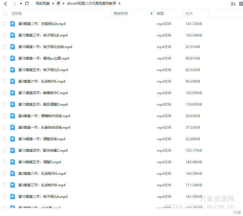 zbrush和服二次元角色案例教学【画质高清只有视频】
