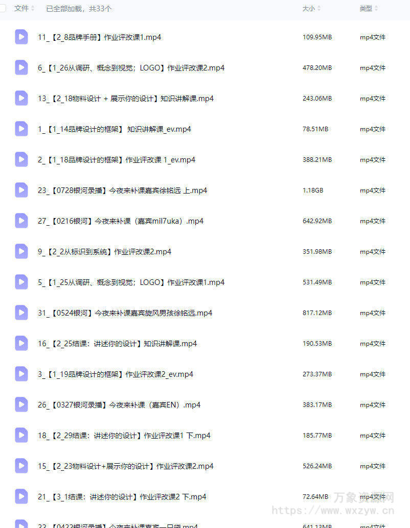 银河CG Joyce Shi品牌设计系统课2024【画质高清只有视频】