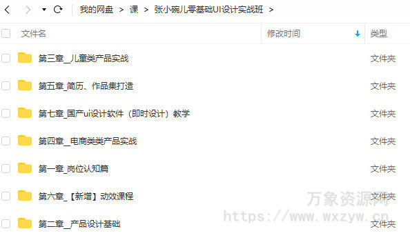 张小碗儿2022零基础UI设计实战班第1期【画质高清只有视频】