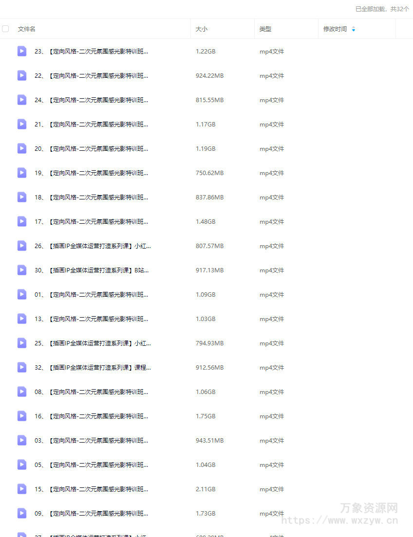 一颗大脆桃第4期二次元氛围感光影特训班2025【画质高清只有视频】