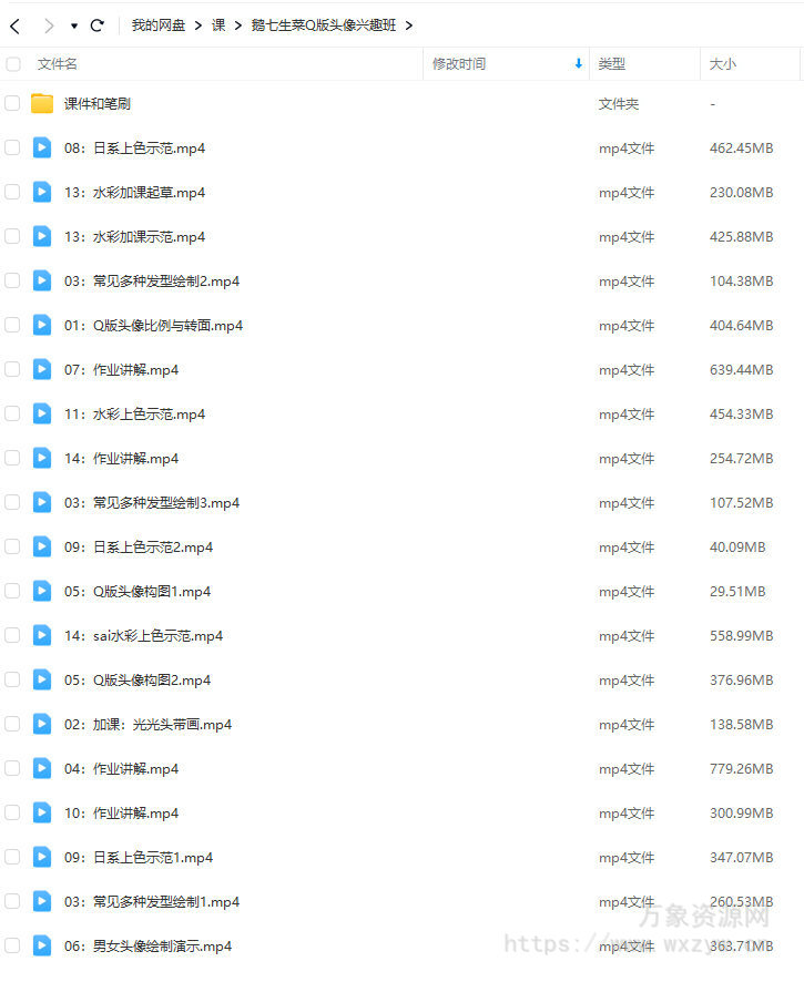 鹅七生菜Q版头像兴趣班2023年【画质还可以有课件和笔刷】