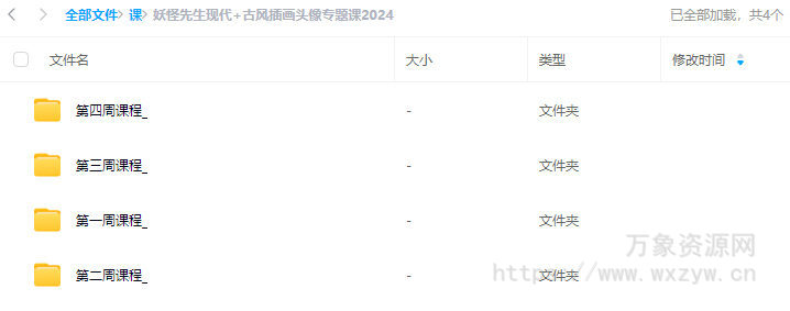 妖怪先生现代+古风插画头像专题课2024【画质高清只有视频】