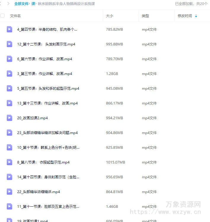 秋水前韩系半身人物插画设计系统课2024【画质高清只有视频】