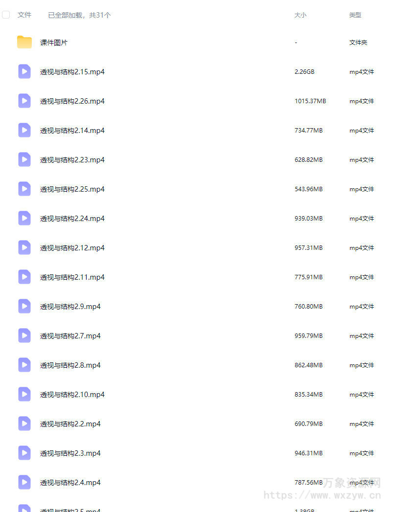 毛厂透视与结构2026【画质高清有部分课件】