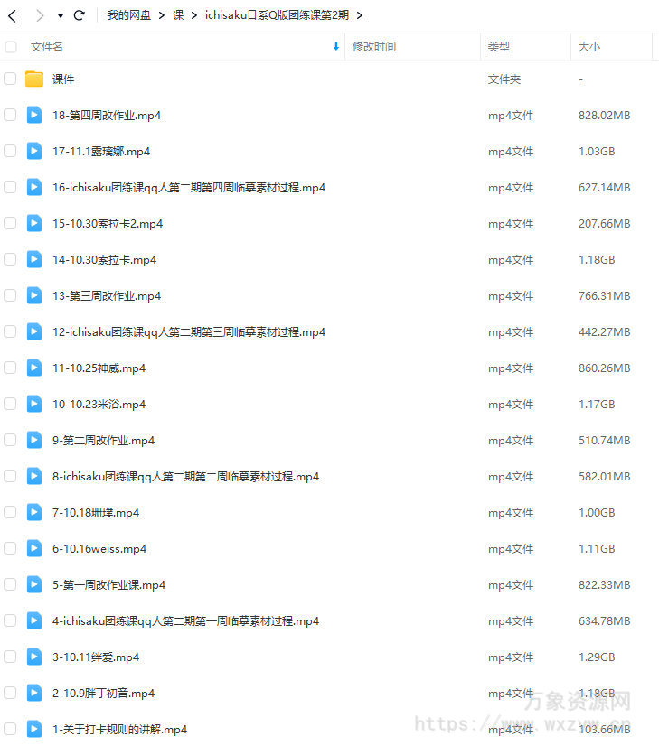 日系Q版团练2023年11月结课第2期【画质高清有课件没笔刷】