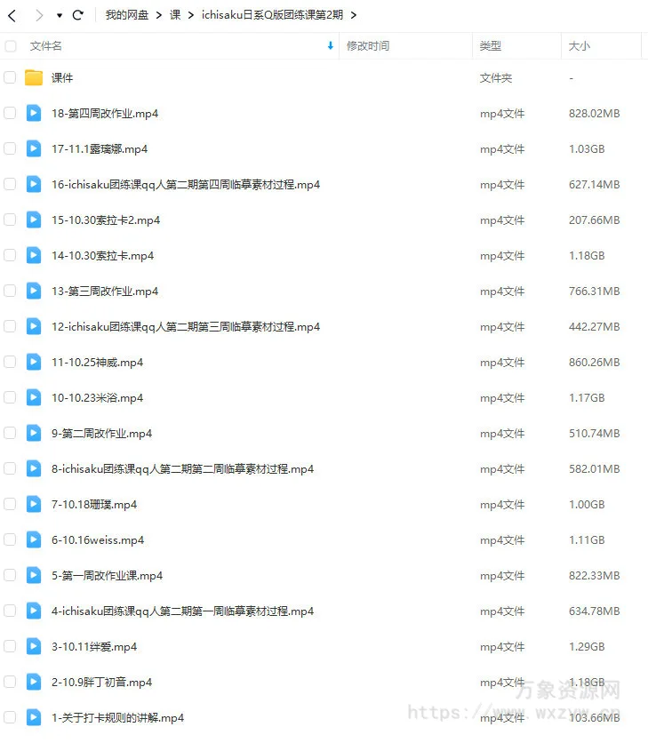 日系Q版团练2023年11月结课第2期【画质高清有课件没笔刷】