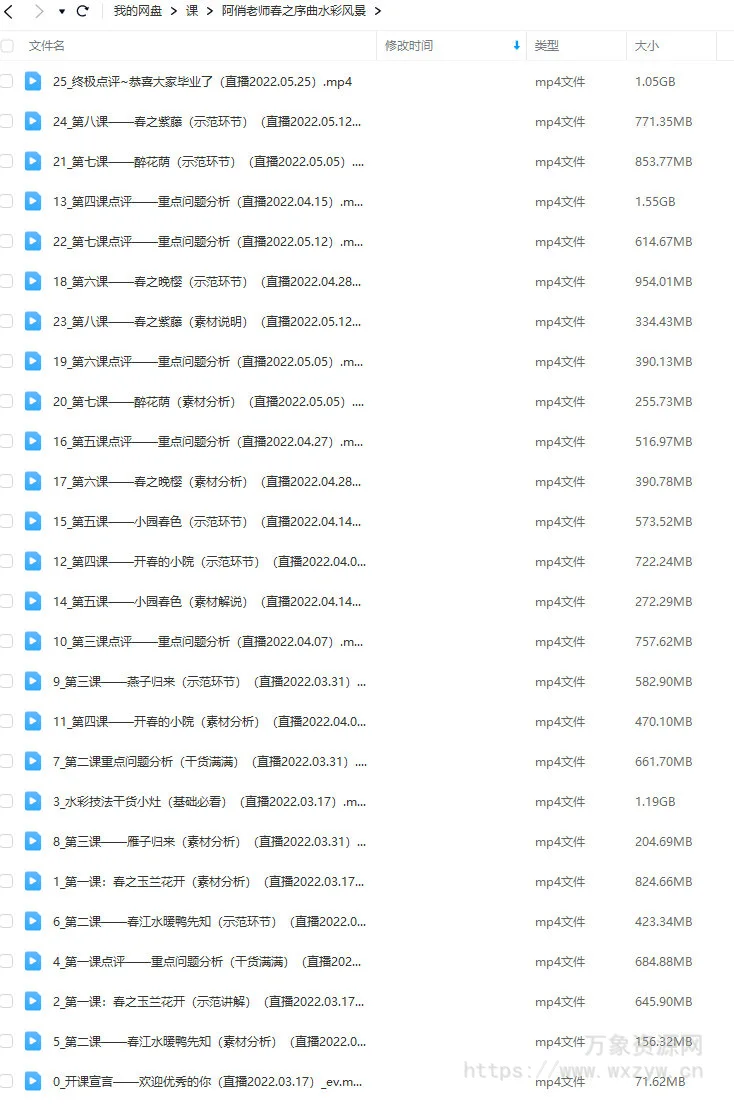 阿俏老师春之序曲水彩风景2022年【画质不错只有视频】