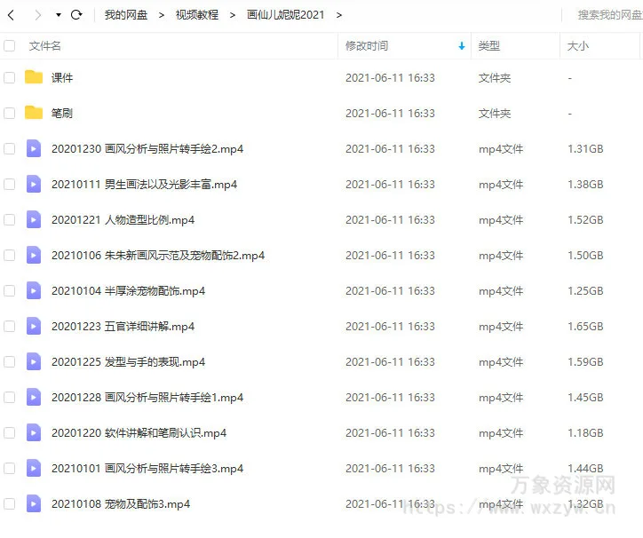 画仙儿妮妮ipad插画课2021年1月【画质高清有笔刷】