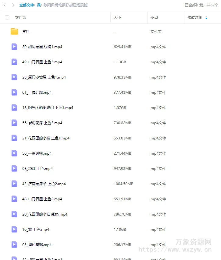 欧阳贝钢笔淡彩街屋场景班2024【画质高清有素材】
