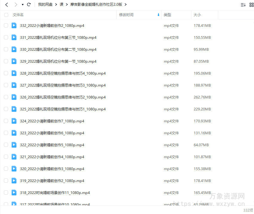 摩吉影像全能婚礼创作社区2.0版【画质高清只有视频】