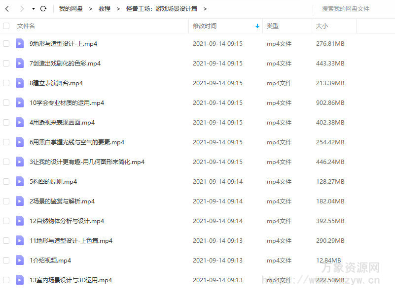 怪兽工厂：游戏场景设计篇【画质还行只有视频】