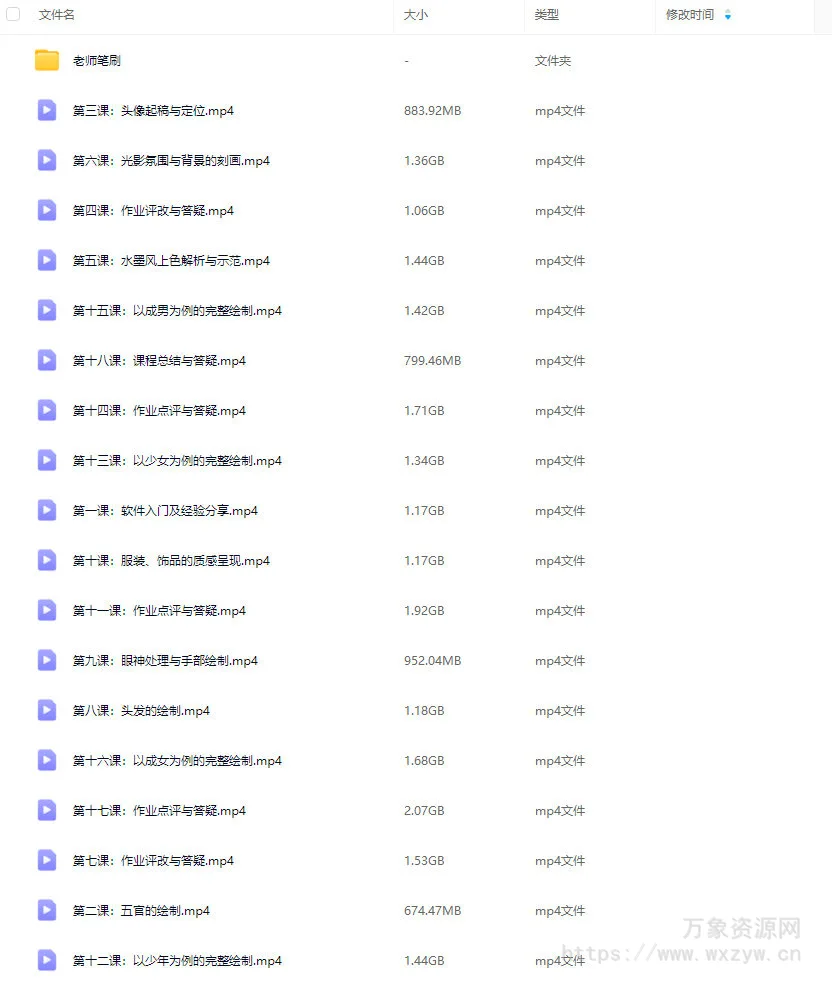 沈易辞古风水墨头像课第2期2025【画质还可以有笔刷】