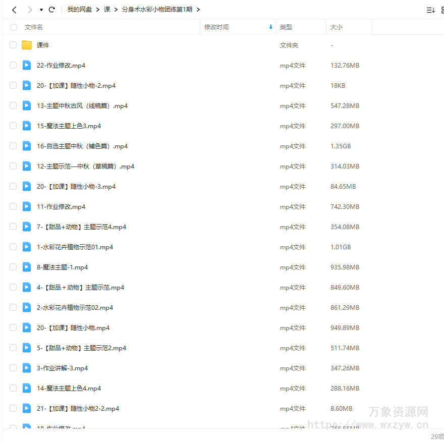 分身术水彩小物团练第1期2023年【画质不错有课件没笔刷】