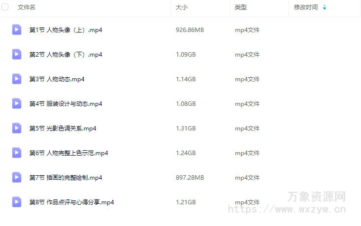 晴蛋仔iPad美型人物插画班【画质高清只有视频】