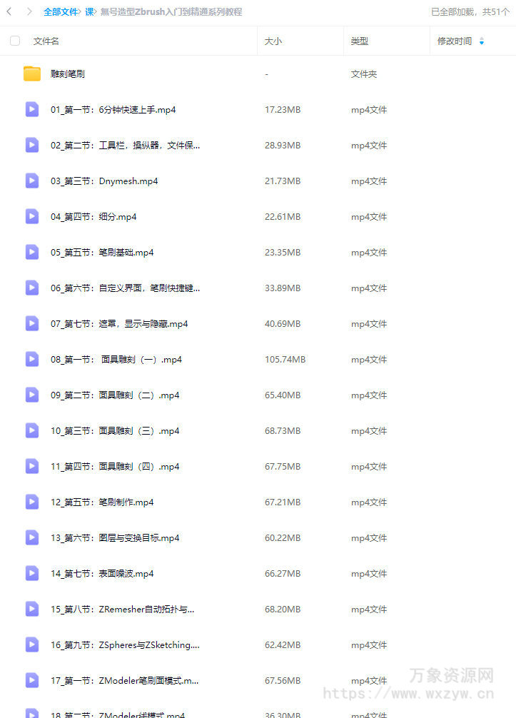 無号造型Zbrush入门到精通系列教程【画质高清有笔刷】