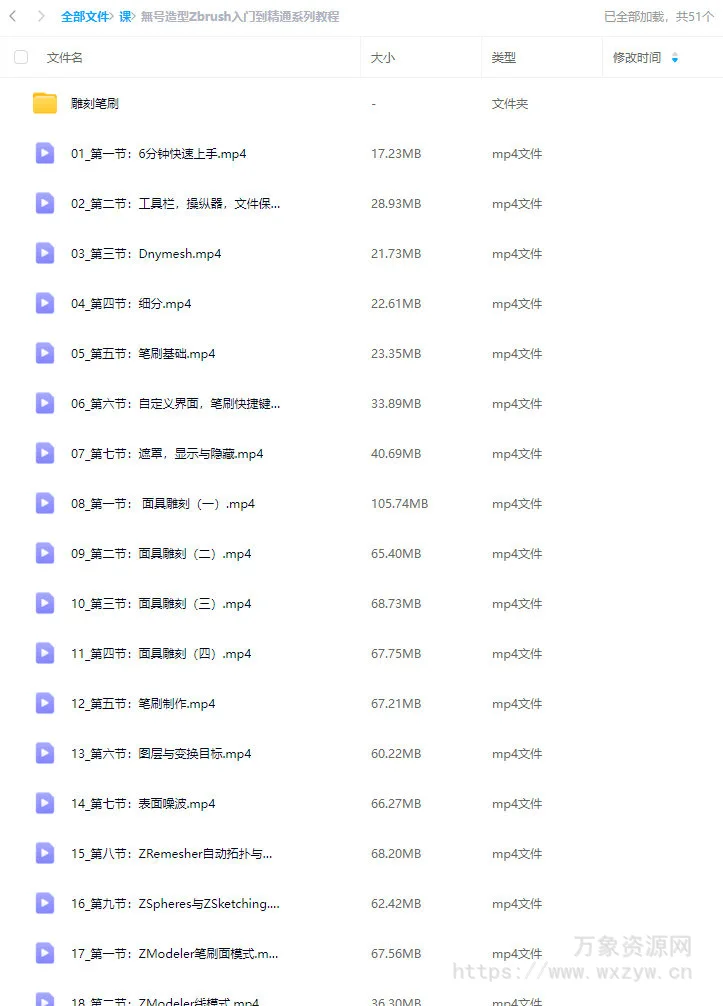 無号造型Zbrush入门到精通系列教程【画质高清有笔刷】
