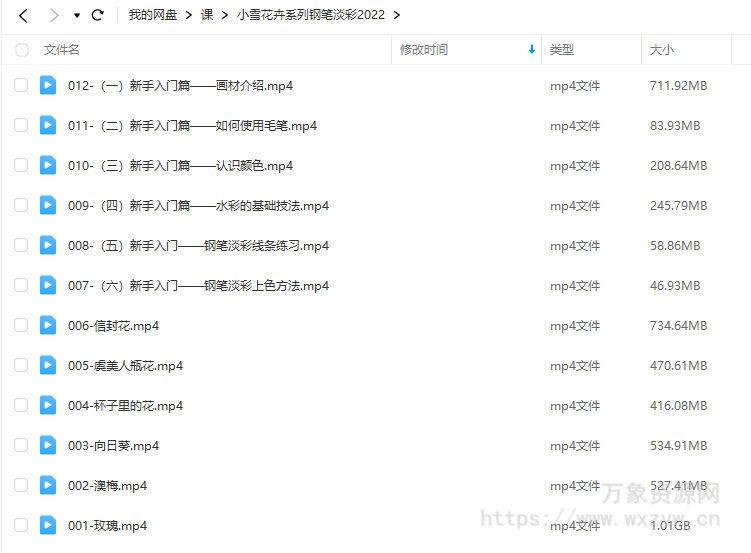 绘遇见小雪老师花卉系列钢笔淡彩2022年【画质还可以只有视频】